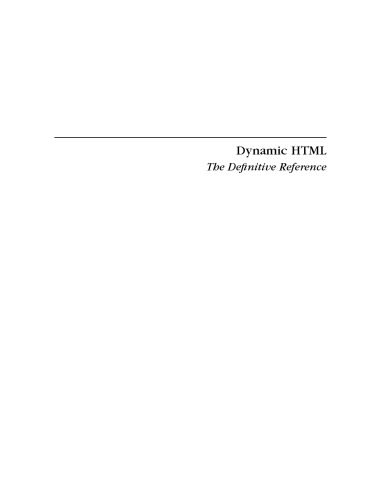 خرید و دانلود نسخه کامل کتاب Dynamic HTML: The Definitive Reference_6864408d58179.jpeg خرید و دانلود نسخه کامل کتاب Dynamic HTML: The Definitive Reference