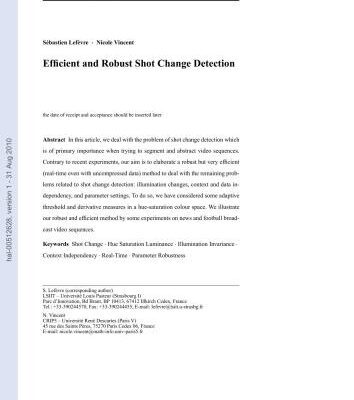 خرید و دانلود نسخه کامل کتاب Efficient and Robust Shot Change Detection