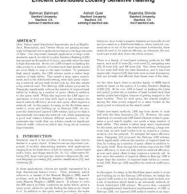 خرید و دانلود نسخه کامل کتاب Efficient Distributed Locality Sensitive Hashing