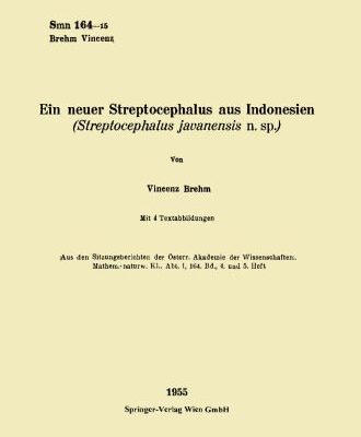 خرید و دانلود نسخه کامل کتاب Ein neuer Streptocephalus aus Indonesien:  Streptocephalus javanensis n. sp.
