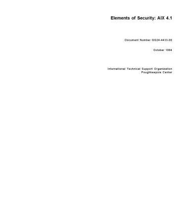 خرید و دانلود نسخه کامل کتاب Elements of Security: AIX 4.1