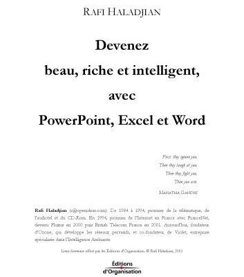 خرید و دانلود نسخه کامل کتاب Eloge de l’incertitude : Devenez beau, riche et intelligent avec PowerPoint, Excel et Word