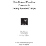 خرید و دانلود نسخه کامل کتاب Encoding and detecting properties in finitely presented groups