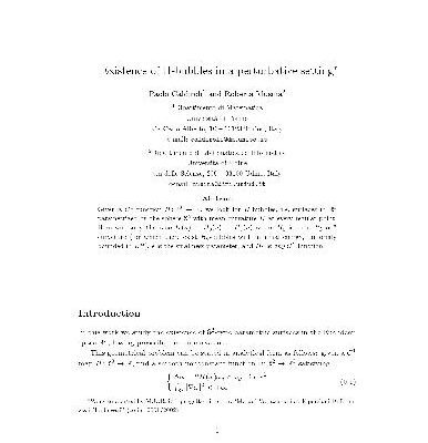 خرید و دانلود نسخه کامل کتاب Existence of h-bubbles in a perturbative setting
