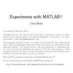 خرید و دانلود نسخه کامل کتاب Experiments with MATLAB