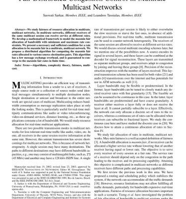 خرید و دانلود نسخه کامل کتاب Fair Distributed Congestion Control in Multirate Multicast Networks