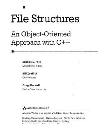 خرید و دانلود نسخه کامل کتاب File Structures: An Object-Oriented Approach with C++