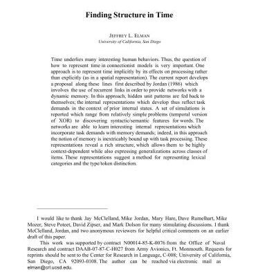 خرید و دانلود نسخه کامل کتاب Finding Structure in Time