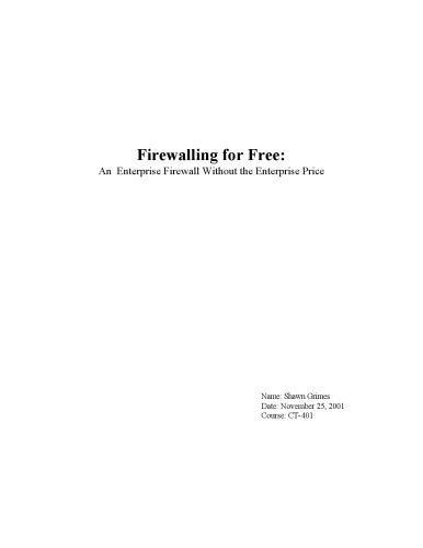 خرید و دانلود نسخه کامل کتاب Firewalling for Free: An Enterprise Firewall Without the Enterprise Price_6868f89881dca.jpeg خرید و دانلود نسخه کامل کتاب Firewalling for Free: An Enterprise Firewall Without the Enterprise Price