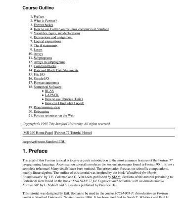 خرید و دانلود نسخه کامل کتاب Fortran 77 Tutorial
