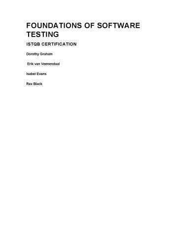 خرید و دانلود نسخه کامل کتاب Foundations of Software Testing: ISTQB Certification_687408d956b89.jpeg خرید و دانلود نسخه کامل کتاب Foundations of Software Testing: ISTQB Certification