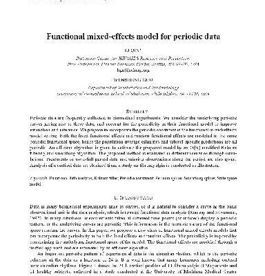 خرید و دانلود نسخه کامل کتاب Functional mixed-effects model for periodic data
