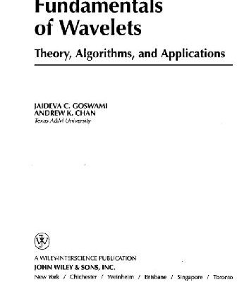 خرید و دانلود نسخه کامل کتاب Fundamentals of Wavelets. Theory, Algorithms, and Applications