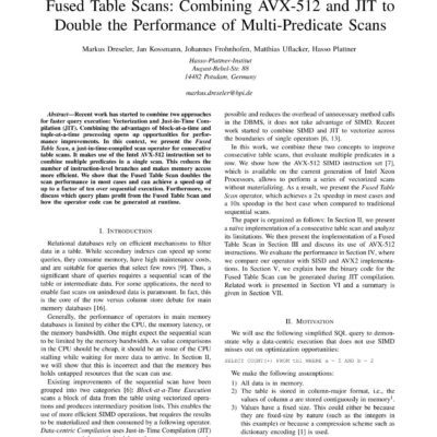 خرید و دانلود نسخه کامل کتاب Fused Table Scans: Combining AVX-512 and JIT to Double the Performance of Multi-Predicate Scans [article]