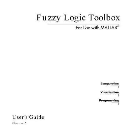 خرید و دانلود نسخه کامل کتاب Fuzzy Logic Toolbox For Use with MATLAB