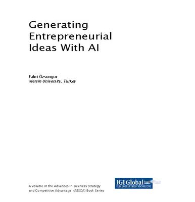 خرید و دانلود نسخه کامل کتاب Generating Entrepreneurial Ideas With AI