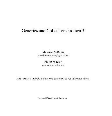 خرید و دانلود نسخه کامل کتاب Generics and Collections in Java 5