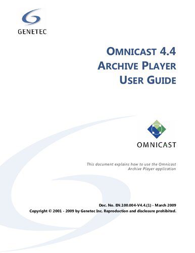 خرید و دانلود نسخه کامل کتاب Genetec Archive Player User Guide_6867ffc77a25d.jpeg خرید و دانلود نسخه کامل کتاب Genetec Archive Player User Guide