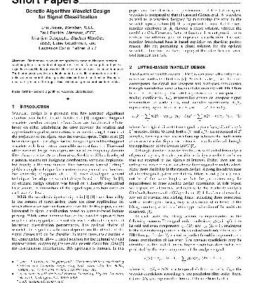 خرید و دانلود نسخه کامل کتاب Genetic Algorithm Wavelet Design for Signal Classification