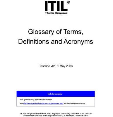 خرید و دانلود نسخه کامل کتاب Glossary of Terms, Definitions and Acronyms