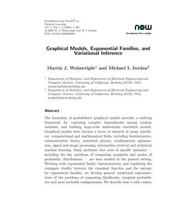 خرید و دانلود نسخه کامل کتاب Graphical Models, Exponential Families, and Variational Inference