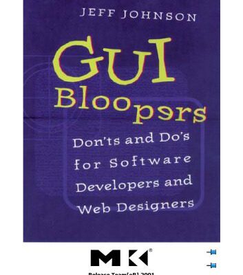 خرید و دانلود نسخه کامل کتاب GUI Bloopers: Don’ts and Do’s for Software Developers and Web Designers