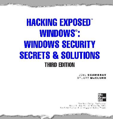 خرید و دانلود نسخه کامل کتاب Hacking Exposed. Windows