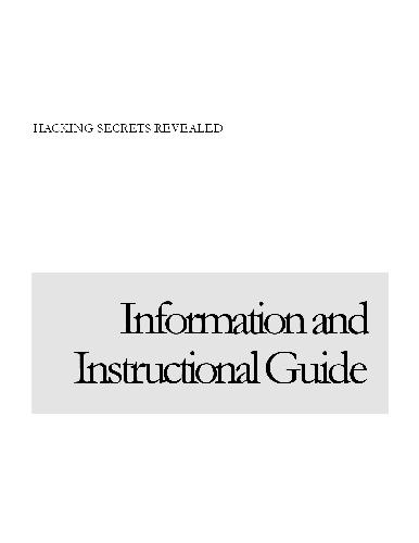 خرید و دانلود نسخه کامل کتاب Hacking secrets revealed. Information and instructional guide_686835f240b63.jpeg خرید و دانلود نسخه کامل کتاب Hacking secrets revealed. Information and instructional guide