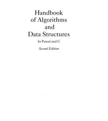 خرید و دانلود نسخه کامل کتاب Handbook of algorithms and data structures: in Pascal and C