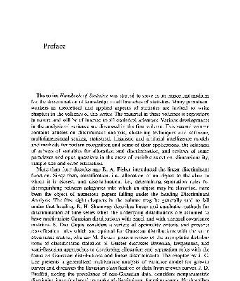 خرید و دانلود نسخه کامل کتاب Handbook of Statistics. Classification, Pattern Recognition and Reduction of Dimension