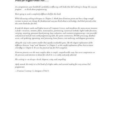 خرید و دانلود نسخه کامل کتاب Higher-order Perl : a guide to program transformation