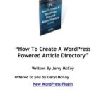 خرید و دانلود نسخه کامل کتاب How to create a WordPress powered article directory