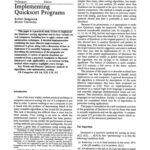 خرید و دانلود نسخه کامل کتاب Implementing Quicksort programs