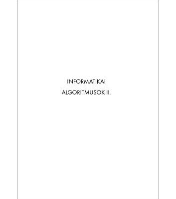 خرید و دانلود نسخه کامل کتاب Informatikai algoritmusok 2