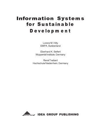 خرید و دانلود نسخه کامل کتاب Information systems for sustainable development