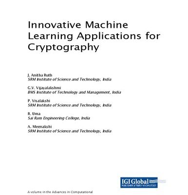 خرید و دانلود نسخه کامل کتاب Innovative Machine Learning Applications for Cryptography