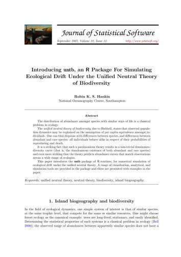 خرید و دانلود نسخه کامل کتاب Introducing untb, an R Package For Simulating Ecological Drift Under the Unified Neutral Theory of Biodiversity + Code_687a092d23417.jpeg خرید و دانلود نسخه کامل کتاب Introducing untb, an R Package For Simulating Ecological Drift Under the Unified Neutral Theory of Biodiversity + Code