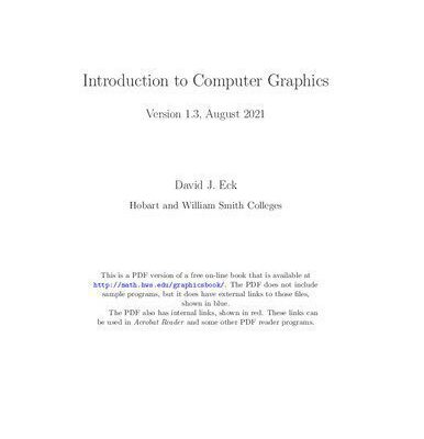 خرید و دانلود نسخه کامل کتاب Introduction to Computer Graphics