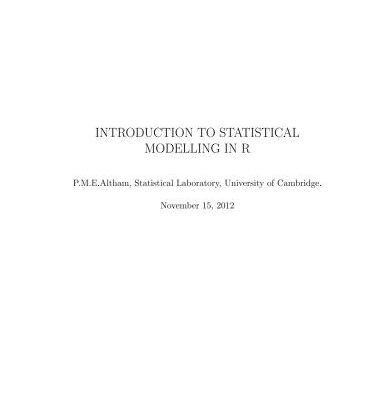 خرید و دانلود نسخه کامل کتاب Introduction to Statistical Modelling in R