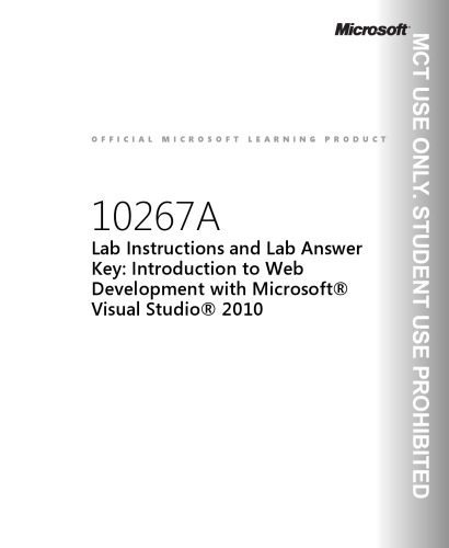 خرید و دانلود نسخه کامل کتاب Introduction To Web Development With Visual Studio 2010 Lab Manual_688470273afad.jpeg خرید و دانلود نسخه کامل کتاب Introduction To Web Development With Visual Studio 2010 Lab Manual