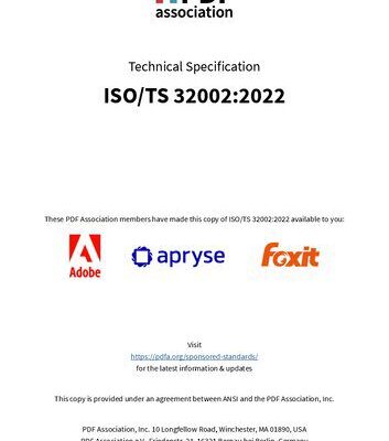 خرید و دانلود نسخه کامل کتاب ISO/TS 32002:2022 Document management – Portable Document Format – Extensions to Digital Signatures in ISO 32000-2 (PDF 2.0) (sponsored)
