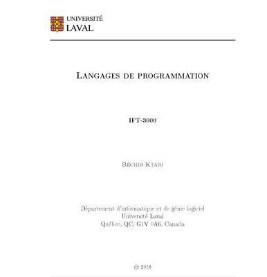 خرید و دانلود نسخه کامل کتاب Langages de programmation [IFT-3000]