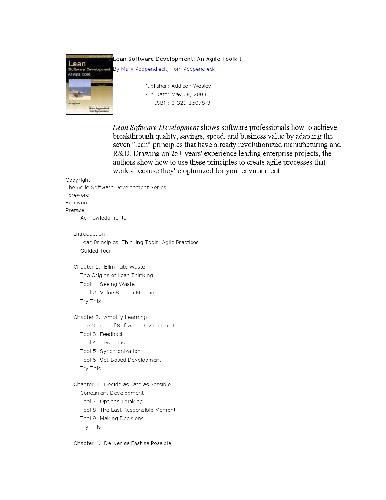 خرید و دانلود نسخه کامل کتاب Lean Software Development: An Agile Toolkit (The Agile Software Development Series)_687114192bf02.jpeg خرید و دانلود نسخه کامل کتاب Lean Software Development: An Agile Toolkit (The Agile Software Development Series)