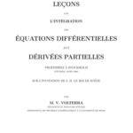 خرید و دانلود نسخه کامل کتاب Leçons sur l'intégration des équations différentielles aux dérivées partielles
