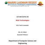خرید و دانلود نسخه کامل کتاب Lecture Notes on Web Technologies – III B. Tech II semester