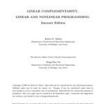 خرید و دانلود نسخه کامل کتاب Linear complementarity, linear and nonlinear programming