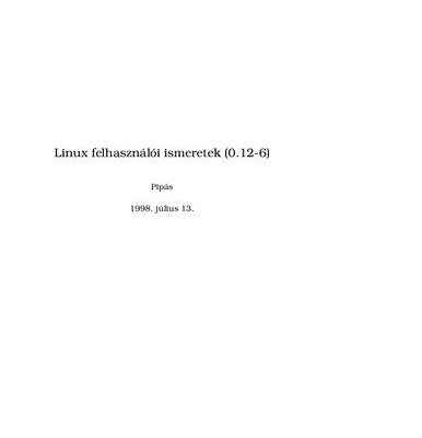 خرید و دانلود نسخه کامل کتاب Linux felhasználói ismeretek