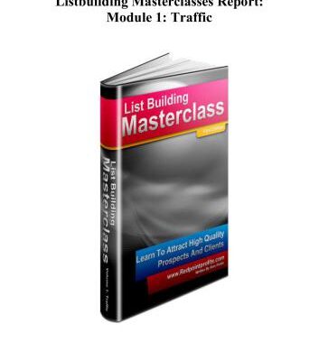 خرید و دانلود نسخه کامل کتاب Listbuilding Masterclasses Report: Module 1: Traffic