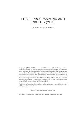 خرید و دانلود نسخه کامل کتاب Logic, Programming and Prolog, 2nd Edition_687144265b356.jpeg خرید و دانلود نسخه کامل کتاب Logic, Programming and Prolog, 2nd Edition