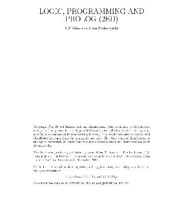 خرید و دانلود نسخه کامل کتاب Logic, Programming and Prolog